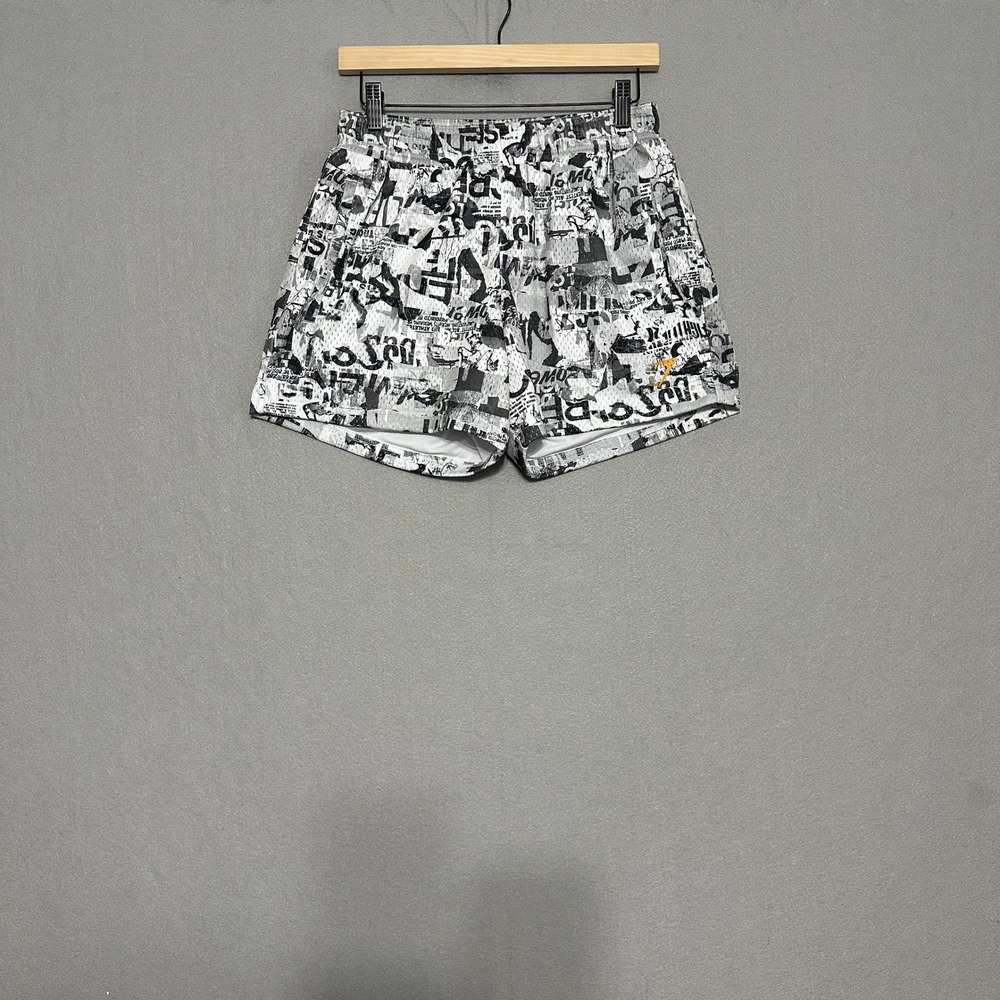 Gymshark Black and White Graphic Athletic Shorts